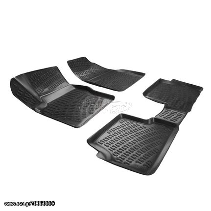 Πατάκια Σκαφάκια 3D Από Λάστιχο TPE Για Ford Focus ΙΙ 2005-2010 Rizline 4 Τεμάχια Μαύρα