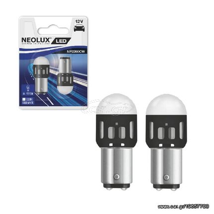 Λάμπες Led P21/5W Διπολικές BAY15D 12volt 1.2 watt Λευκές Neolux By Osram NP2260CW-02B 2 Τεμάχια