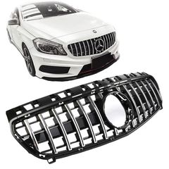 Μάσκα Για Mercedes-Benz A-Class W176 12-15 GT Amg Panamericana Look Μαύρο/Χρώμιο 1 Τεμάχιο