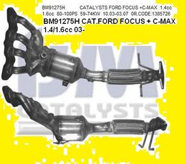 ΚΑΤΑΛΥΤΗΣ VOLVO S40/V50/C30 1.6cc 2005-2012  KARALOIZOS exhaust 