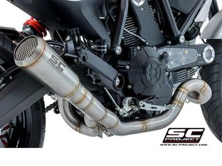Sc Project Ολόσωμη Κοντή Εξάτμιση 2-1 Conical S.Steel Ducati Scrambler 800 2015 - 2016  Χαμηλή Τοποθέτηση