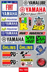 ΑΥΤΟΚΟΛΛΗΤΑ YAMAHA VR46 & MVK25 - ΚΑΡΤΕΛΑ 21 ΤΕΜΑΧΙΩΝ