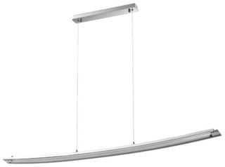 LED V-TAC Κρεμαστό Γραμμικό Φωτιστικό Κυρτό Design 18W Γυαλί και Μέταλλο Χρώμιο Φως Ημέρας