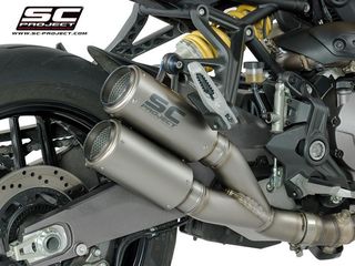 Sc Project Εξατμισεις Διπλά Τελικά CR-T OverLapping Titanium Ducati Monster 821 2018 - 2019
