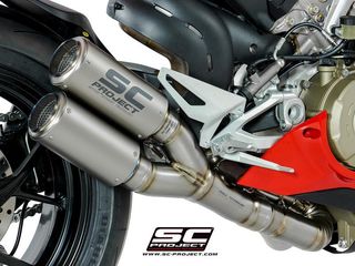 Sc Project Εξάτμιση 2 - 1 OverLapping CR-T Διπλά Τελικά Titanium Με Κατάργηση Καταλύτη Ducati Panigale V4