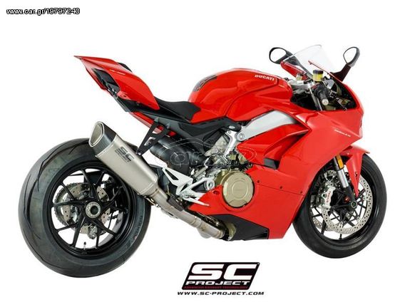 Sc Project Εξάτμιση 2 - 1 SC1-R Titanium/Carbon End Με Κατάργηση Καταλύτη Ducati Panigale V4