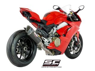 Sc Project Εξάτμιση 2 - 1 SC1-R Carbon/Carbon End Με Κατάργηση Καταλύτη Ducati Panigale V4