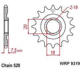 Γρανάζι κίνησης  HONDA CR125R 87-04-thumb-2