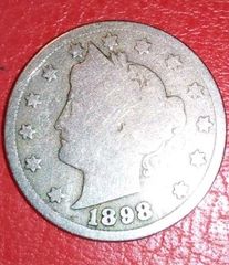  Nickels ( Five cents ) , 1898 , USA