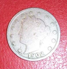 Nickels ( Five cents )  1902 , USA