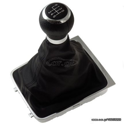 Πόμολο-φούσκα λεβιέ ταχυτήτων VW PASSAT '06 6 ΤΑΧ ΧΡΩΜΙΟ ΠΛΑΙΣΙΟ 3C0711113A