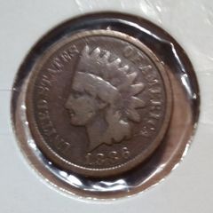 1 cent  INDIAN HEAD , 1886 , USA