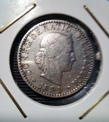 20 Rappen Β , 1899 ,  SWITZERLAND ( EΛBETIA )
