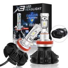 Led Car Bulb type H11 6500K ZES-philips Chip 6000LM/25w per bulb Headlight Kits - FANLESS