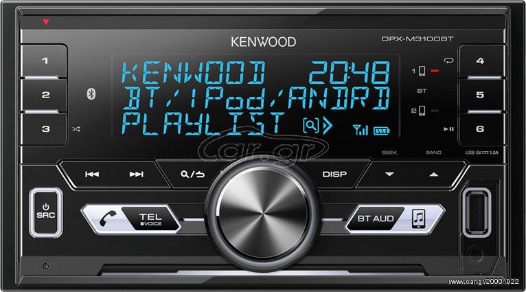 Kenwood DPX-M3100BT - radio bluetooth usb WWW.EAUTOSHOP.GR