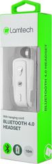 Lamtech Bluetooth Headset Bluetooth 4 με λευκό κορδόνι