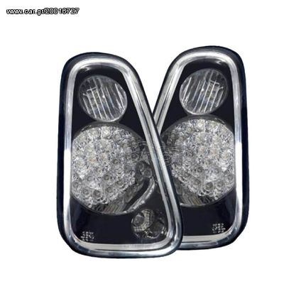 Πισινά Φανάρια Set Για Mini Cooper (R50/52/53) 01-04 Led Μαύρο/Χρώμιο Ciraya