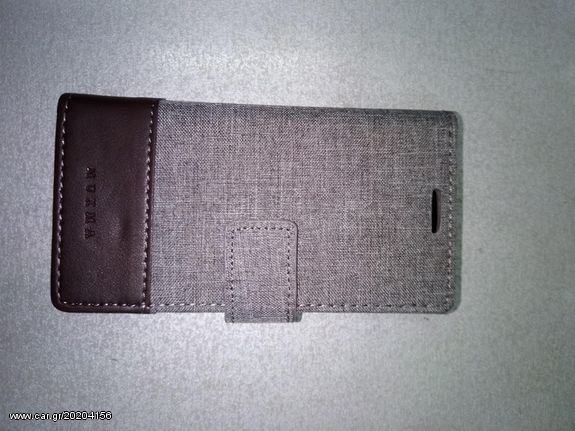 ΘΗΚΗ Wallet γκρι καφε (Xperia XZ1 Compact)