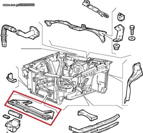 ΤΡΑΒΕΡΣΑ ΜΕΤΩΠΗΣ ΚΑΤΩ ALFA ROMEO 75/R.Z/S.Z