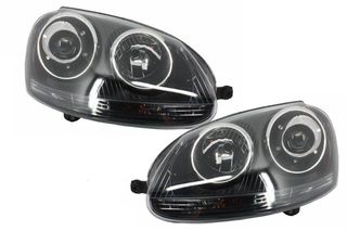 Xenon Look Headlights RHD Volkswagen Golf V (2003-2007) GTI R32 Black Edition www.eautoshop.gr