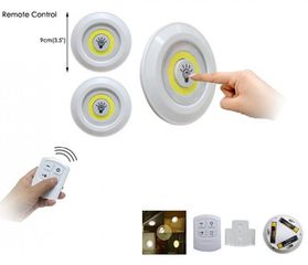 3 Pack Cob Led Wireless Automatic with Remote Control Light YL-M-411 White