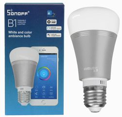 Sonoff B1 E27 6W RGB Dimmable Wifi LED Smart Light Bulb+Work With Alexa AC90-265V