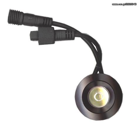 LED SPOT DAY LIGHT ENIΣXYMENO ΜΕ ΦΑΚΟ ,1W MIKΡΟΥ ΜΕΓΕΘΟΥΣ ΑΛΟΥΜΙΝΙΟΥ SOUNDSTREET