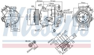 Συμπιεστής OPEL ASTRA J 09-/INSIGNIA A 08- NISSENS 890264