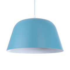 GLOBOSTAR® UPVALE 01286 Μοντέρνο Κρεμαστό Φωτιστικό Οροφής με Ντουί 1 x E27 AC 220-240V IP20 - Γαλάζιο & Λευκό - Μ40 x Π40 x Υ24cm