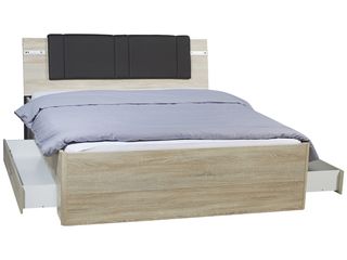 ΚΡΕΒΑΤΙ ΔΙΠΛΟ ΜΕ ΟΡΘΟΠΕΔΙΚΟ ΣΤΡΩΜΑ 160x200 ΚΑΙ 2 ΚΟΜΟΔΙΝΑ KAI  ΣΥΡΤΑΡΙΕΡΑ