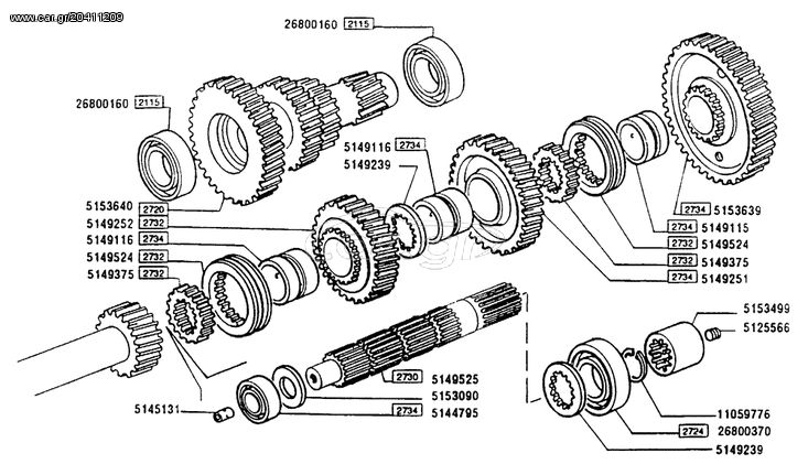  5149525 FIAT NEW HOLLAND ΑΞΩΝ ΣΑΣΜΑΝ ΡΕΒΕΡΣΑΣ F100-F140 