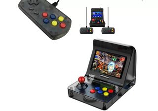 RETRO ARCADE Game Console 64bit ΣΕ ΓΚΡΙ-ΔΙΑΦΑΝΕΣ ΧΡΩΜΑ 3000+ Classic Games 4.3" Lcd Family AV Output TV Video Game Player (OEM)