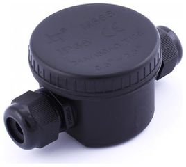 Αδιάβροχο κουτί για ακροδέκτες 3 PIN Πλαστικό Μαύρο 5-9mm 5987
