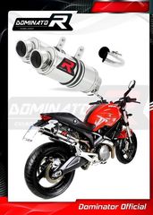 Dominator Εξατμίσεις Διπλά Τελικά GP1 S.Steel Ducati Monster 696 2008 - 2014 Με Σιγαστήρες