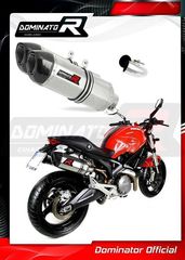 Dominator Εξατμίσεις Διπλά Τελικά HP1 S.Steel/Carbon End Ducati Monster 696 2008 - 2014 Με Σιγαστήρες