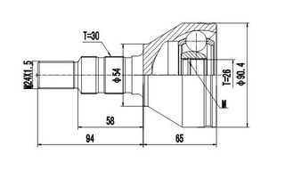Μπιλιοφόροι (30Χ26) (304383) Opel: Astra H/J, Insignia, Vectra C