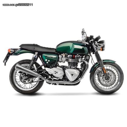 Leovince Εξατμίσεις Διπλά Τελικά Classic S.Steel Triumph Thruxton 1200 2016 - 2018