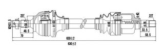 Ημιαξόνια αρ. (25Χ22) (303574) Citroen: C4 Peugeot: 307