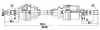 Ημιαξόνια δεξ. (21X22) (301926) Citroen: Saxo, Ax Peugeot: 106