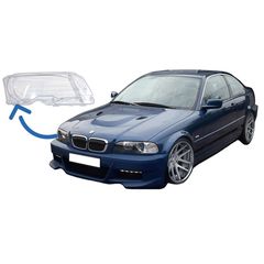 Κρύσταλλο Φαναριού Δεξί Για Bmw 3 E46 Coupe 99-03 Xenon & Halogen 1 Τεμάχιο