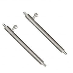 Ανταλλακτικός Πύρος Samsung Galaxy Watch (42mm)/Galaxy Watch3 (41mm)/Active/Active 2 (40/44mm)/Gear Sport/Gear S2 Silver (2τμχ) 20mm OEM