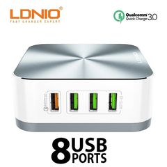 Πολύ - Φορτιστής USB HUB Quick Charge με 8 Θύρες USB LDNIO Γραφείου - Multi Desktop Charger 10A