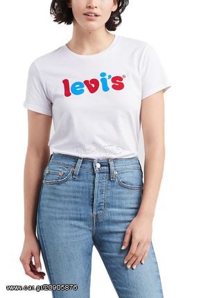 Levi's® the perfect T-shirt rounded logo white  - 17369-0433