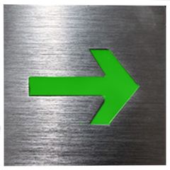 Φωτιζόμενη  Πινακίδα Αλουμινίου Βέλος- Επιγραφή LED Arrow Green