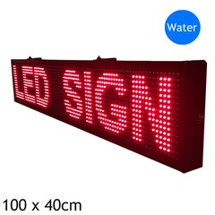 Αδιάβροχη Ηλεκτρονική Επιγραφή LED 100x40 cm Kόκκινη