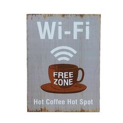 Διακοσμητική Ξύλινη Πινακίδα (30Χ40cm) Coffee Hot Spot