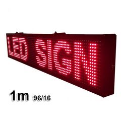 Ηλεκτρονική Πινακίδα Κυλιόμενη Επιγραφή LED 100cm με Ελληνικούς Χαρακτήρες RED OEM