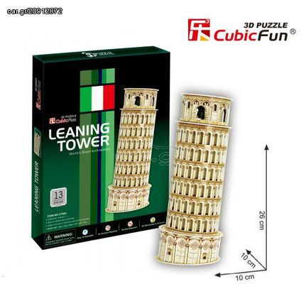 3D Puzzle CubicFun LEANING TOWER με 13 Κομμάτια