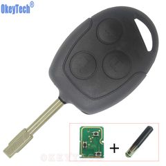 Κλειδί - Κέλυφος με τσιπάκι 433MHz 4D60 (3 Κουμπιά) Ford Mondeo Focus Fiesta Ka 