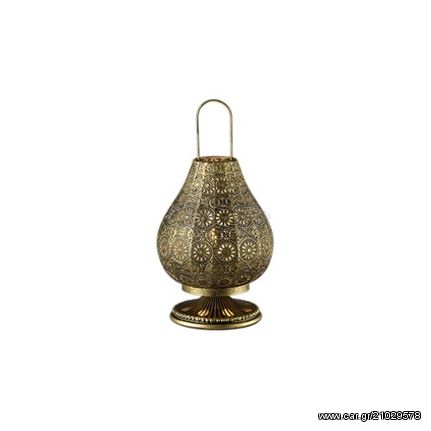 Vintage Πορτατίφ 1Φ Σε Αντικέ Ορείχαλκο Χρώμα Trio Lighting Jasmin 503700104 - Μαύρο